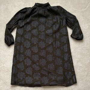 Stylish Dark Green and Black Patterned Shift Dress